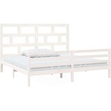  Posteljni okvir bel iz borovine 200x200 cm, (20646841) | Shoptok.si