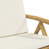  3-dijelni sklopivi bistro set s krem bijelim jastucima bambus | shoptok.hr