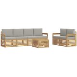  Set vanjskih sofa 7 kom. Bijela i svjetlosiva Poliester 59 x 59 x 37 cm | Shoptok.si