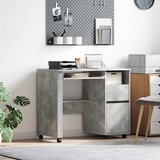  Stol s kotačićima s ladicama Betonski sivi 91 x 50 x 77 cm | shoptok.hr