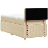  Krevet s oprugama i madracem krem 90 x 200 cm od tkanine | shoptok.hr