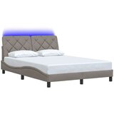  Okvir kreveta s LED-om bez madraca Taupe 140x190 cm tkanina | Eponuda.com