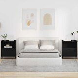 vidaXL Posteljne mize 2 pcs Črna 49 x 36 x 61 cm Konstruiran les | Shoptok.si