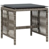  Vrtni stolci s jastucima 4 kom sivi 41x41x36 cm od poliratana | shoptok.hr