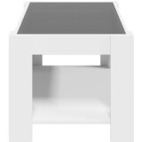  Stolić za kavu s LED bijeli 93x53x45 cm od konstruiranog drva | shoptok.hr