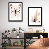 Wallity slika beige butterfly, 2 dela, 30 x 40 cm Cene