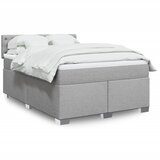  Krevet box spring s madracem svjetlosivi 140x200 cm od tkanine | shoptok.hr