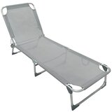 SUNFUN Vrtni ležalnik Graciela (Do x Š x V: 186 x 59 x 26 cm, Siva, Tekstil, Nastavljivo naslonjalo) | Shoptok.si