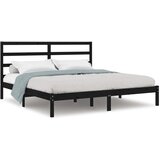 Furnova Posteljni okvir črn iz trdne borovine 200x200 cm, (21935711) | Shoptok.si