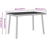  Vrtni stolić za kavu pravokutni svijetlo sivi 60x40x37 cm | Eponuda.com
