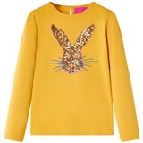vidaXL Otroška majica z dolgimi rokavi oker 116 Cene