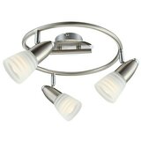 Globo Caleb LED zidna i stropna svjetiljka (12 W, Krom, Opal, Topla bijela, 3 Kom.) | shoptok.hr
