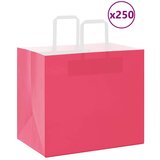  Papirnate vrećice 250 kom s ručkama ružičaste 32x22x28 cm | shoptok.hr