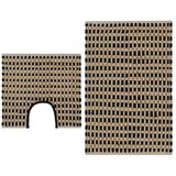 vidaXL Ručno tkani set kupaonskih otirača juta i tkanina crni/prirodni | shoptok.hr