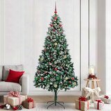 vidaXL Umestno božično drevo Zelena 240 cm PVC, jeklo in plastika | Shoptok.si