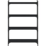  Regal za knjige s 4 razine crni 80x30x120 cm konstruirano drvo | Eponuda.com