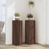 vidaXL Stojalo za rastline 2 kosa rjavi hrast 25x25x80 cm inž. les Cene