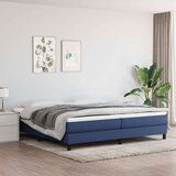  Box spring postelja z vzmetnico moder 200x200 cm blago, (20685110) | Shoptok.si