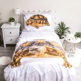 Jerry Fabrics Bijela/smeđa pamučna dječja posteljina za krevet za jednu osobu 140x200 cm Tortoise – | shoptok.hr