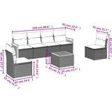  7-dijelni set vrtnih sofa sivi od poliratana | shoptok.hr