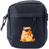  Capybara Shoulder Bag Adjustable Strap Black 19.5 x 14 cm | shoptok.hr