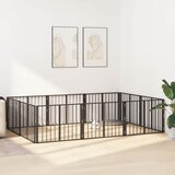  Vrata za pse 10 pcs Crna 80 x 60 cm Cinkani čelik | Eponuda.ba