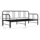  Izvlečni posteljni okvir črn iz kovine 90x200 cm, (20606643) | Shoptok.si