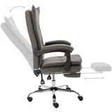 vidaXL Pisarniški stol sivo blago | Shoptok.si