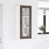  Zidni stakleni ormarić PORTO Smeđi hrast 40 x 31 x 100 cm | Eponuda.com