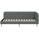 vidaXL Kutni okvir kreveta Tamno siva 100 x 200 cm tkanina | shoptok.hr