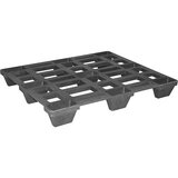 ratioform Industrijska paleta iz umetne mase z možnostjo nalaganja, DxŠxV 1200 x 1000 x 145 mm, sive barve, od 10 kosov | Shoptok.si