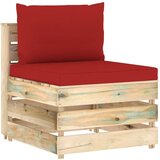 vidaXL Modularna srednja sofa s jastucima od zeleno impregniranog drva | shoptok.hr