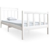 Maison Chic Posteljni okvir - Enojna postelja - Postelja za odrasle bel iz trdnega lesa 90x200 cm-J6364, (21762015) Cene