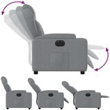  Električni naslonjač od tkanine svjetlosivi | shoptok.hr