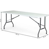 Modern Home NZK-180S sklopivi stol bijeli 180x70cm | shoptok.hr