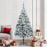 vidaXL Umjetno božićno drvce s 300 LED svjetlima Zelena 210 x 135 cm | shoptok.hr