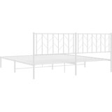 Metalni okvir za krevet s uzglavljem bijeli 193x203 cm | shoptok.hr