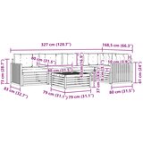  Set vanjskih sofa 6 kom. Prirodna i bež | shoptok.hr