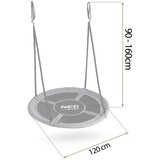 Neo-Sport ljuljačka rodino gnijezdo, 120 cm, siva | shoptok.hr