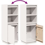 vidaXL visoka omara bela 37x34x110 cm trdna borovina | Shoptok.si