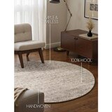 Elle Decoration Bež/v naravni barvi ročno tkana volnena okrogla preproga ø 200 cm Lyon Beans – | Shoptok.si