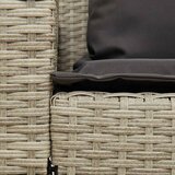  Vrtna sofa 5-sjed s jastucima svijetlo sivi poliratan | shoptok.hr