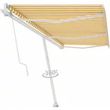  Prostostoječa avtomatska tenda 600x300 cm rumena/bela, (20954830)