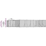 Vanjski kavez za pse s krovom srebrni 10x6x2,5m pocinčani čelik | shoptok.hr