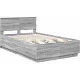  Krevetna konstrukcija s uzglavljem Siva sonoma 120 x 190 cm | shoptok.hr