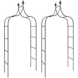  Vrtni lukovi 2 kom crni 120 x 38 x 260 cm čelični | shoptok.hr