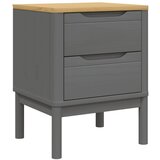 Maison Chic Nočna omarica - Nočna miza FLORO siva 45x39x57 cm trdna borovina, (21687705) Cene