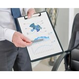 Maul Podloga za pisanje iz umetne mase, DxŠxG 318 x 226 x 15 mm, DE 10 kosov, s sponko z lokom in ušescem za obešanje | Shoptok.si
