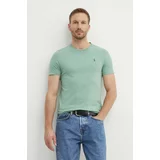 Polo Ralph Lauren Bombažna kratka majica moška, zelena barva, 710671438