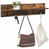  Vješalica za kapute na zidu Dimljeni hrast 80 x 10,5 x 18 cm | shoptok.hr